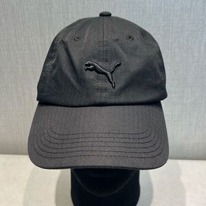 Puma Athletic Hat Cap Black Tone-on-tone Stripe Embroidered Logo Adjustable OSFA